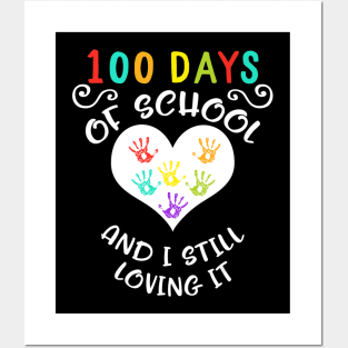 100 Days Of School Virtual Teacher Distance Learning Love Posters and Art